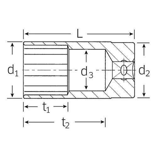１／２ＳＱ ディープソケット ０３４２００５８ Stahlwille 51A-1.5/16 (61-3953-79)_1