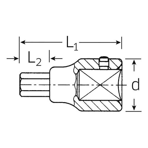 １”ＳＱ インヘックスソケット ０６０５００２７ Stahlwille 64-27 (61-3956-49)_1