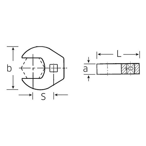 新座買蔵 Stahlwille １／２ＳＱ クローフットスパナ ０３５０１０７４ 540AHD-2.1/8 (61-3961-59)