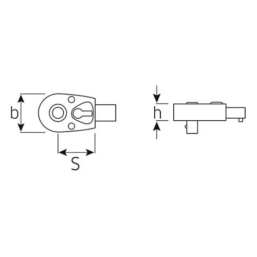 Stahlwille トルクレンチ差替ヘッド ラチェット ５８２５３００５ 725QR/5 (61-3964-09)｜a1-shop｜02