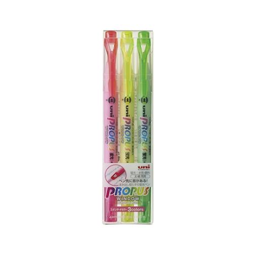 プロパスウインドウ3色セット 三菱鉛筆 PUS102T3C (61-4482-50)