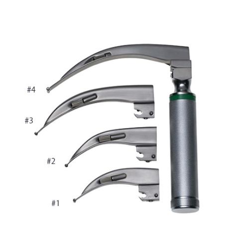 喉頭鏡 マッキントシュ 4点セット 1セット 4個入 日本フリッツメディコ Z159-1852S 医療機器認証取得済 (61-7029-36)
