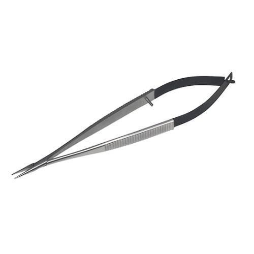 DDJ カストロヴィエホ 先細マイクロ持針器 14cm 直 日本フリッツメディコ DDJ1000-14 医療機器認証取得済 (61-7033-90)