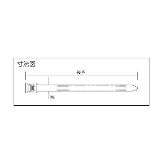 リリースタイ 取り外し可能ナイロン結束バンド ナチュラル100本 パンドウイットコーポレーション PRT6EH-C (61-8837-17)_1