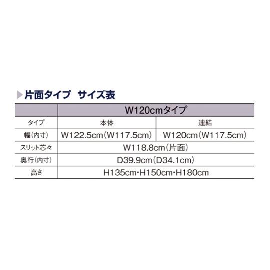 BR50片面 W120cmネットタイプ ホワイト 本体 H150cm ストア・エキスプレス 61-422-4-2 (62-2127-75)_5