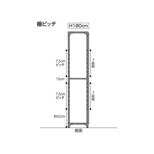 Lアングルシェルフ H180cm W90cm ストア・エキスプレス 61-779-9-3 (62-2138-76)