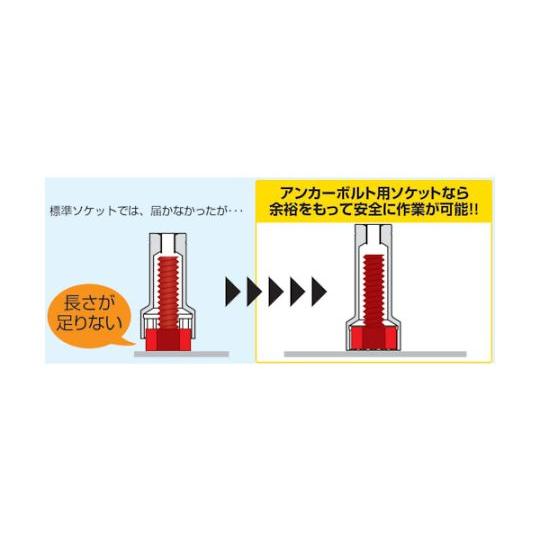 アンカーボルト用ソケット 12角 55mm TONE 8AD-55L200 (62-2438-97)_1