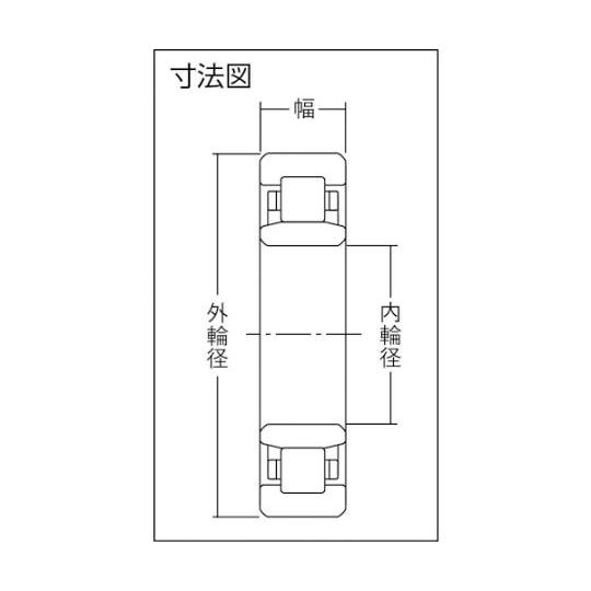 H 大形ベアリング NU形 すきま大 内径100mm外径215mm幅47mm NTN NU320G1C3 (62-2555-81)_1