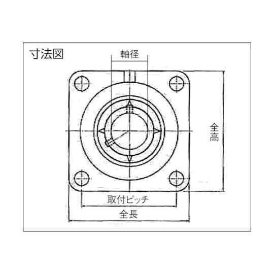 G ベアリングユニット 円筒穴形、止めねじ式 軸径70mm内輪径70mm全長226mm NTN UCFS314D1 (62-2628-79)_1