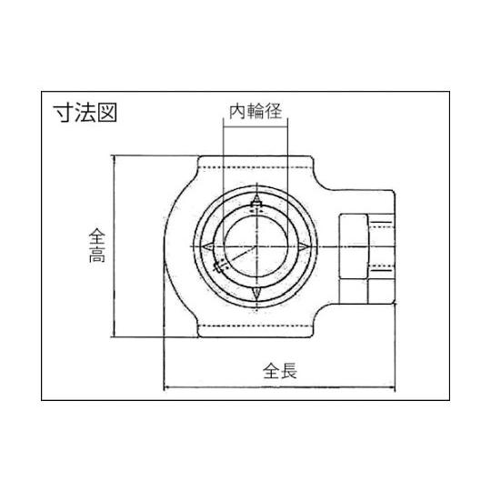 G ベアリングユニット 円筒穴形、止めねじ式 内輪径110mm全長385mm全高320mm NTN UCT322D1 (62-2629-48)_1