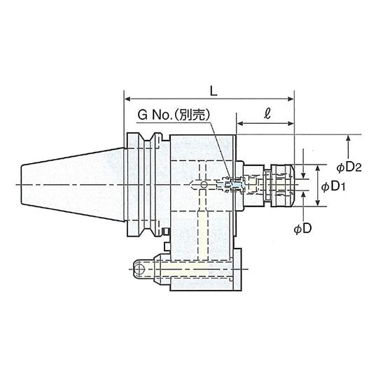 スリムチャック型オイルホールホルダ 日研工作所 BT30-SKO10-135B (62-3626-43)_1