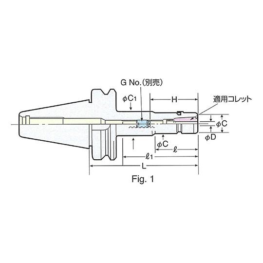 高速回転用スリムチャック 日研工作所 BT30-SK10-90P (62-3637-27)_1