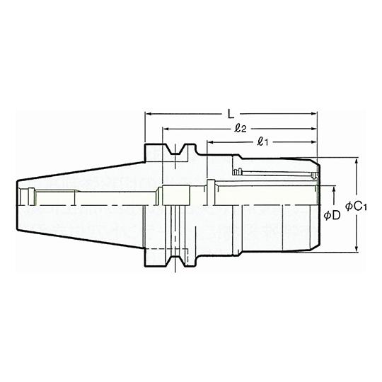 高速回転用ミーリングチャック 日研工作所 NBT30-C20-65G (62-3669-53)
