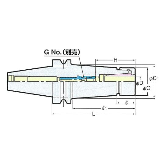 高速回転用スリムチャック 日研工作所 NBT40-SKT6C-90P (62-3673-66)_1