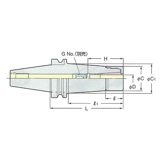 VCホルダ 日研工作所 NBT50-VC13-165 (62-3678-66)