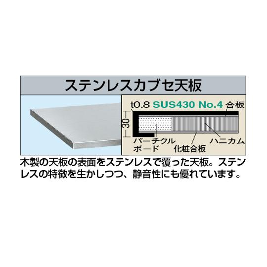 軽量高さ調整作業台・TKK8タイプ ステンレスカブセ天板 W1200×D750×H800〜1000mm グリーン (62-6285-97)_1