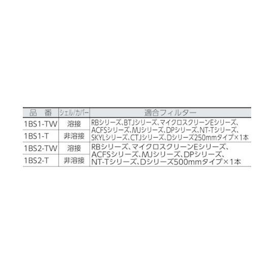 ステンレス製溶接構造フィルターハウジング 316SS 10インチ用 スリーエム 1BS1-TW-25 (62-8752-79)_2
