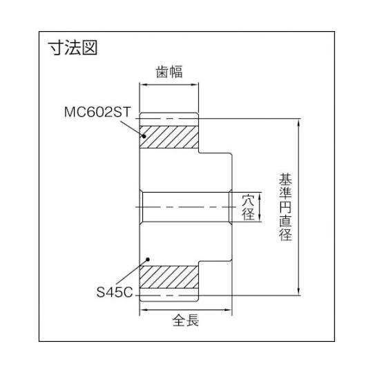 融着平歯車 小原歯車工業 NSU1-45 (62-8978-83)_1