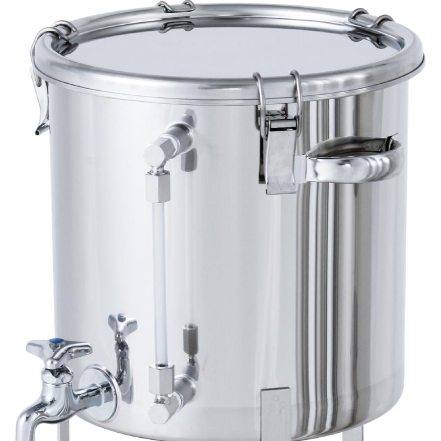 レベル計・蛇口付密閉容器 脚付 36L MONOVATE 旧：日東金属工業 CTH-W-LV-FL-36 (63-1207-14)