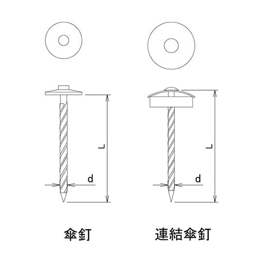 ダイドーハント ガルバ波板専用 連結傘釘スクリュー 13X41 10連入り 10176038 (63-1983-93)｜a1-shop｜05