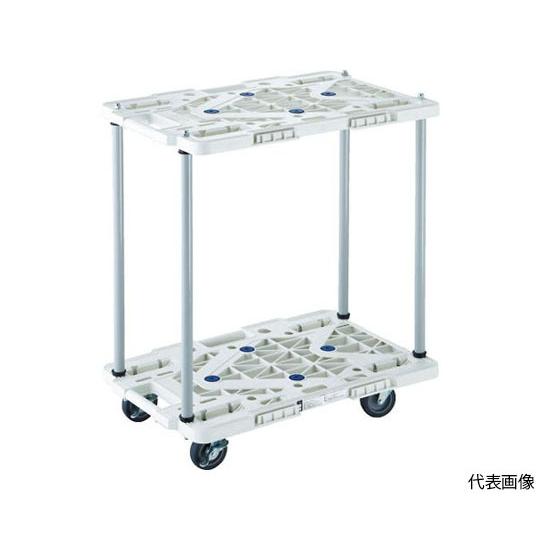2段式ルートバン 600X400 ハンドル無 4輪自在 ストッパー付 青 トラスコ中山 MPK-6020JS-B (63-2283-36)