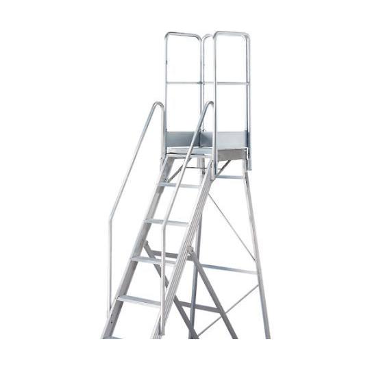 踏み台TDAD用フルセット手すり 高さ1100mm 本体高さ2.10m用 トラスコ中山 TDAD-TF-210-110 (63-2293-47)