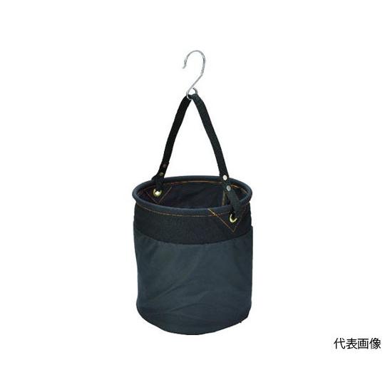 電工バケツ 240X300 巾着蓋付き Sフック大付 ブラック トラスコ中山 TADB-240KF (63-2349-03)