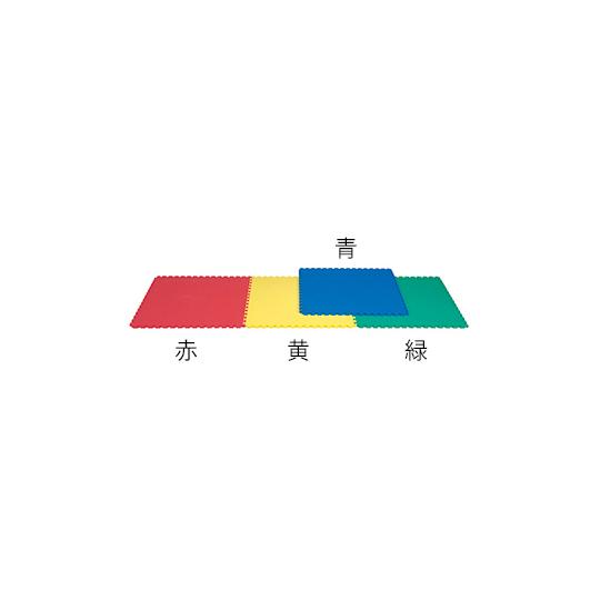 リバーシブルフロアマット 赤 1組 4枚入 エバニュー EKH102-100 (63-2966-49)_1