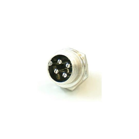 マイクコネクター 4ピン オス 16Φ穴 パネル用 APEX PLT-164-R-R (63-3109-37) : A1 ショップ 休業日土日 ...