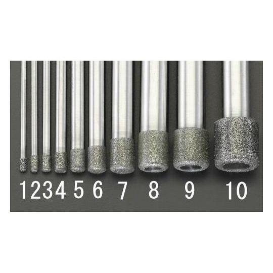 10.5x12.0x100mm ダイヤモンドバー 10mm軸 エスコ EA819DY-8 (63-3266-10)