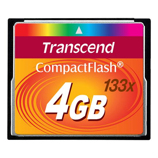 4GB CompactFlashカード 133 トランセンド TS4GCF133 (63-5688-20)