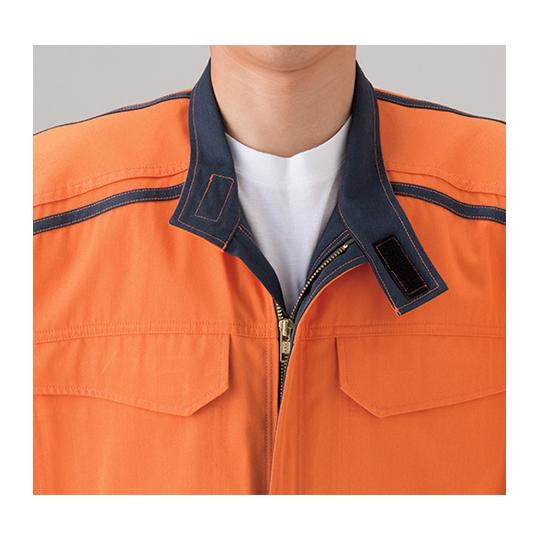 防炎つなぎ服 オレンジ 3L 山田辰 1-5102-OR-3L (63-6492-46)_1