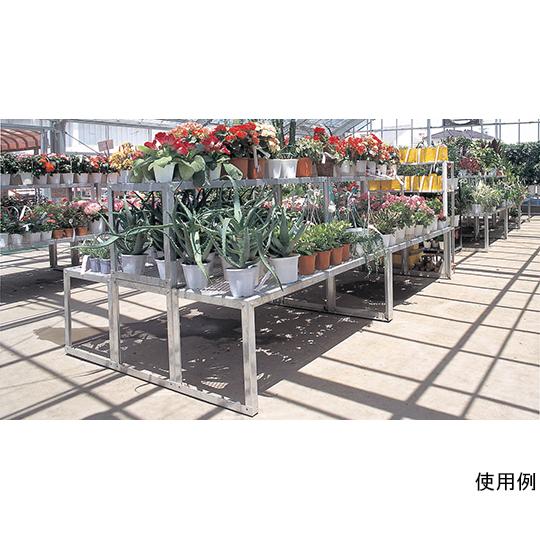 園芸台2段 間口150 奥行50 高さ63 キャスター 中日販売 2173 (64-2316-59)の画像