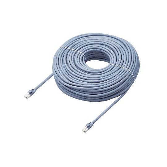LANケーブル CAT6A対応 EU RoHS指令準拠 爪折れ防止 簡易パッケージ仕様 50m ヨリ線 ブルー LD-GPAT/BU50/RS