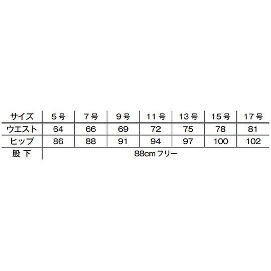 レディスノータックストレートパンツ ブラック 9G FACEスーツ FP6300L-16 9G (64-4119-81)_1