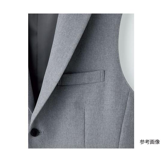 メンズ衿付ベスト グレー L FACEスーツ FV1003M-2 L (64-4127-10)_3