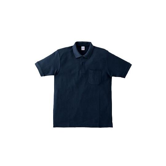 ポケット付 CVC鹿の子ドライポロシャツ ネイビー S LIFEMAX MS3114-8