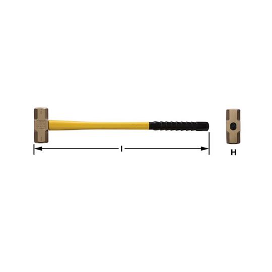 4000g/58x840mm スレッジハンマー ノンスパーキング EA642KL-4.0 (64-7905-96)