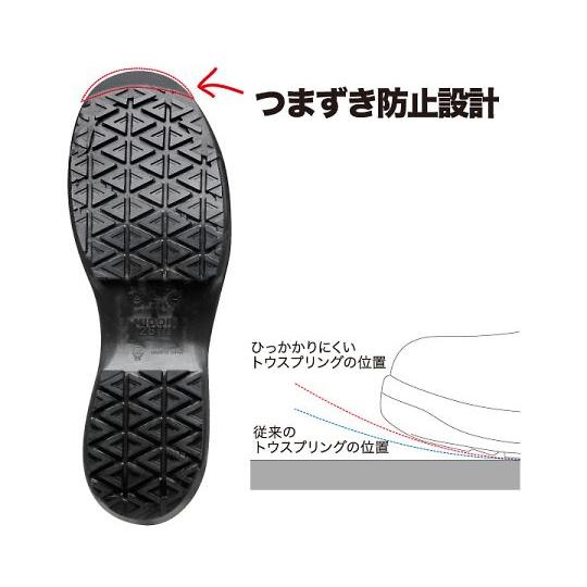 JIS規格 超耐滑底安全靴 ハイグリップセフティ・中編上靴 ブラック 26.0cm ミドリ安全 HGS520-26.0 (64-8053-67)_2