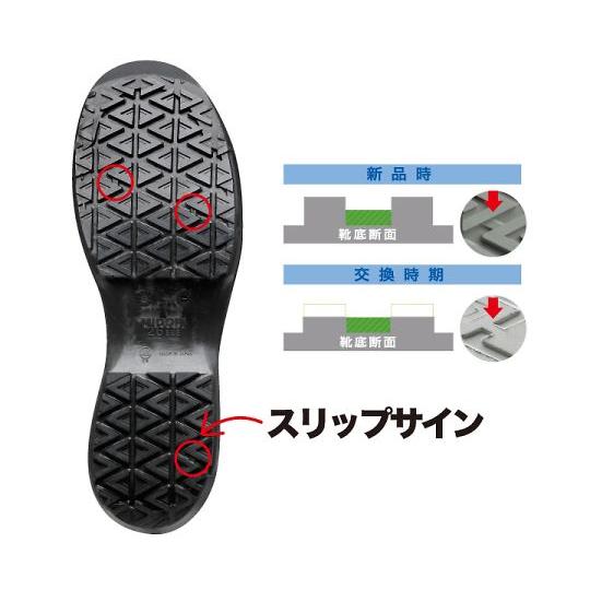 JIS規格 超耐滑底安全靴 ハイグリップセフティ・中編上靴 ブラック 26.0cm ミドリ安全 HGS520-26.0 (64-8053-67)_4