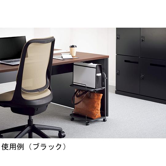 デスクアンダーラック サテンブラック ライオン事務器 UR-420 (64-8117-85)_5