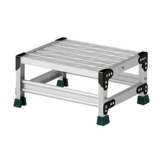 トラスコ中山 作業用踏台 アルミ製・グレーチング仕様 SUS金具 1段 高さ0.25m 天板500×400 TSFGR-1525 (64-8745-50)