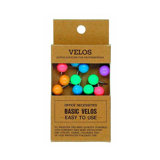 マップ画鋲 パステル 15本 ベロス DF-118P (64-8825-49)