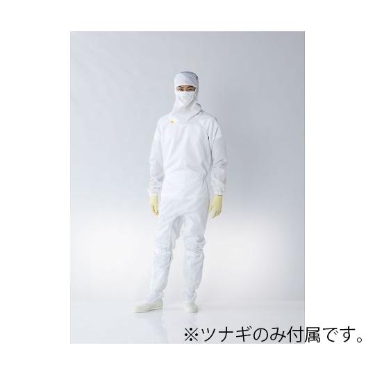 オートクレーブ対応フード・マスク一体型ツナギ服 白 M 東洋リント