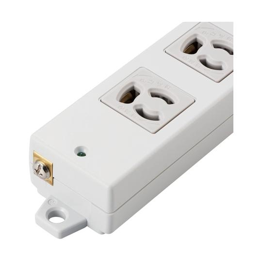 法人用タップ ロング型 3P6口 5m 抜け止め 過電流ブレーカー RoHS指令準拠 ライトグレー T-H0750OCPR_4