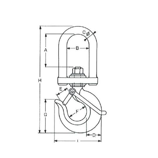 絶縁つりフック 使用荷重 1000kg イーグル・クランプ IHM-1 (64-9311-27)_1