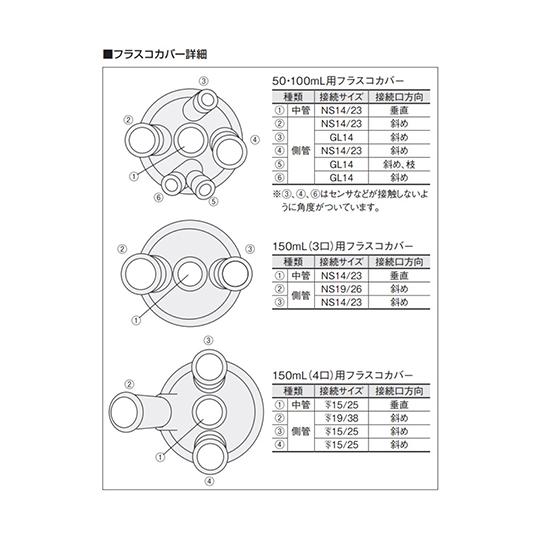 東京理化器械 EYELA 小型セパラブルフラスコセット 150mL 3口 (65-0576-29)｜a1-shop｜02