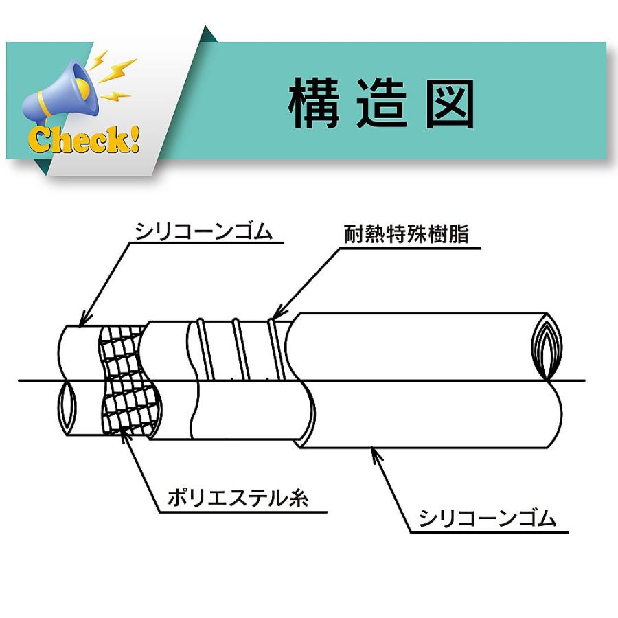 耐熱・食品用耐圧ホース ハイブリッドトヨシリコーンホース 内径19.5mm×外径28.5mm 長さ8m HTSI-19-8 (65-0861-50)_1