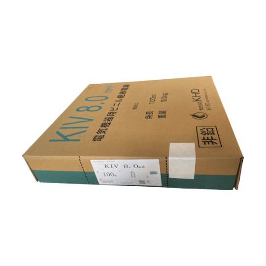 KIV8.0 機器用ビニル電線 黄 100m KHD KIV8.0SQ-03-100M (65-2591-92)_1