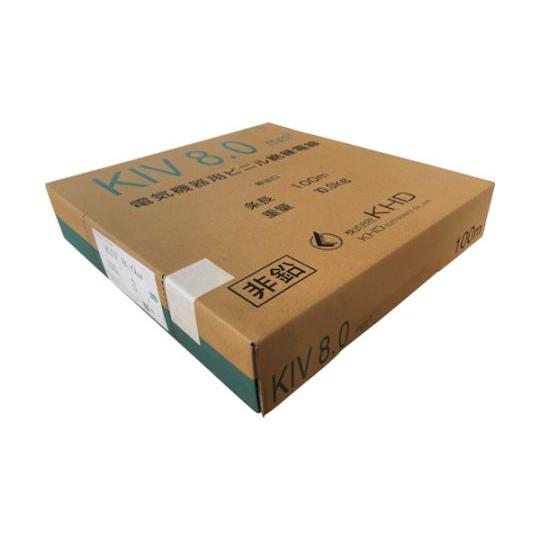 KIV8.0 機器用ビニル電線 黄 100m KHD KIV8.0SQ-03-100M (65-2591-92)_2